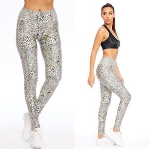 Goldsheep Leopard Spot Leggings High Waist Long